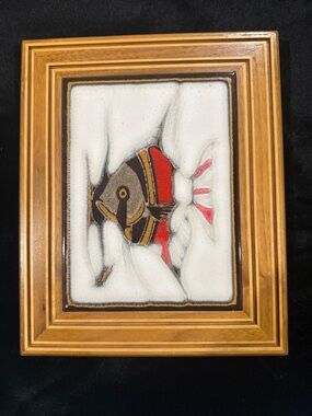 Vintage Mid-Century Modern (MCM) Spanish Tile Handcrafted Wall Art Or Trivet